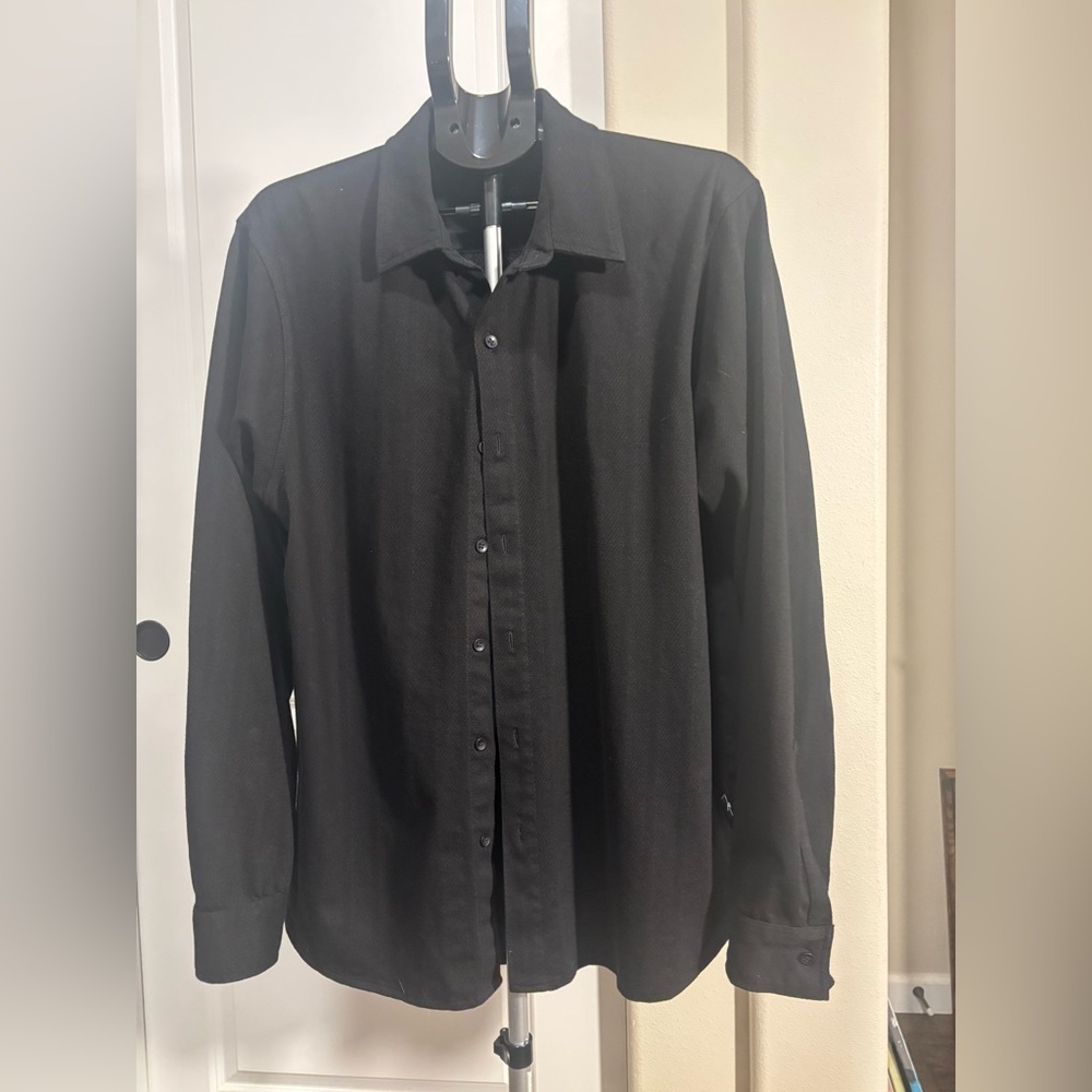 Artful Rebel Elegant Black Men's Casual Button Down Shirt‎